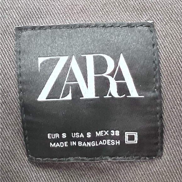 Zara full-zip front closure Green Shirt Jacket with Classic Collar S - Picture 2 of 13